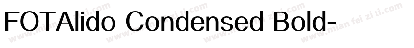 FOTAlido Condensed Bold字体转换